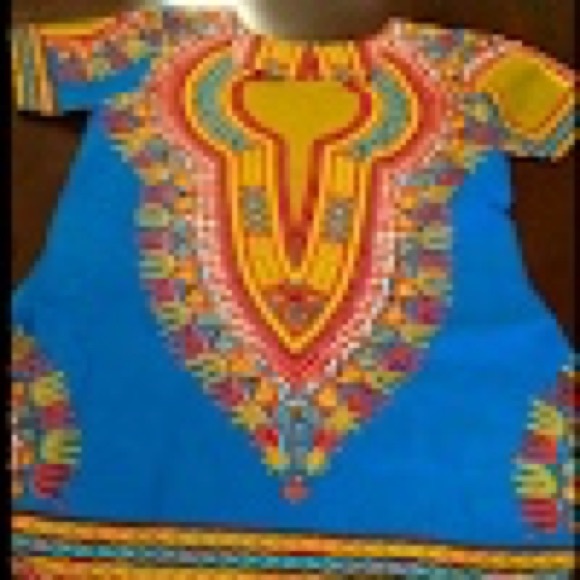 Blue African Print Tunic - Picture 1 of 1